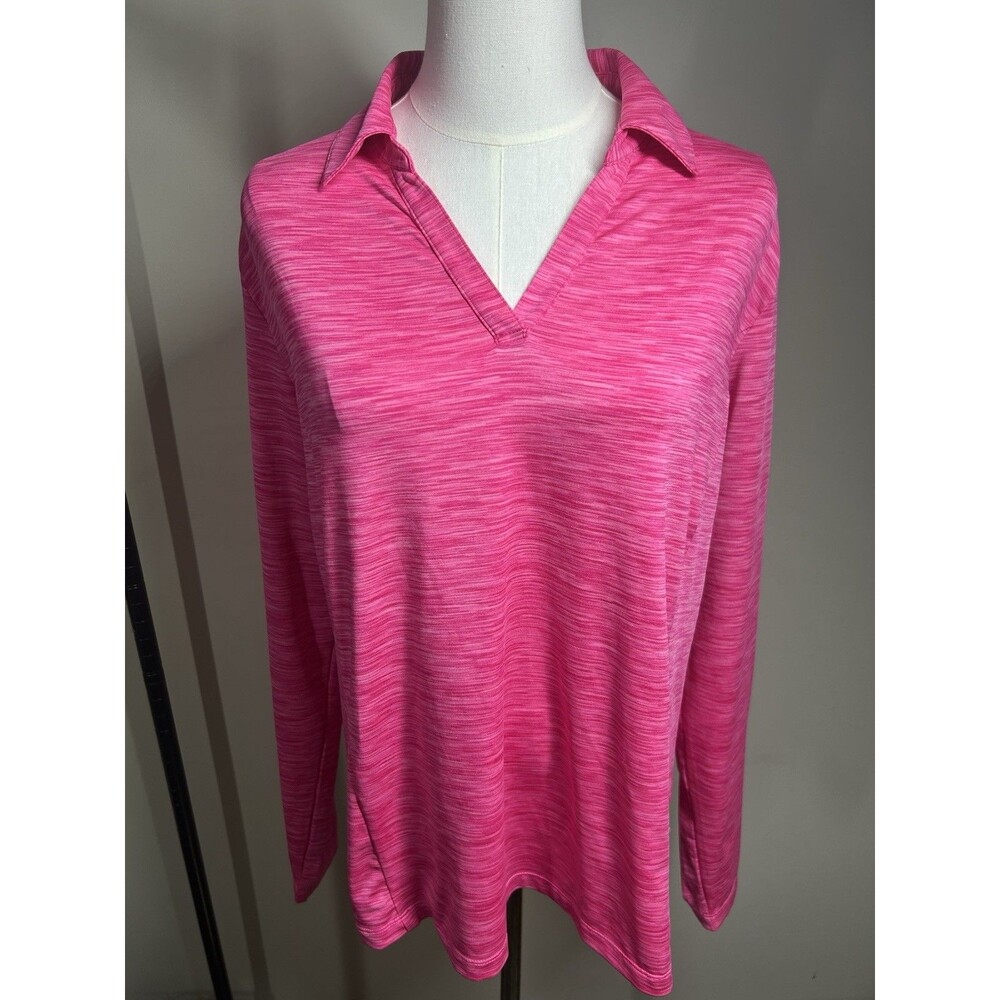 Lady Hogan Polo Shirt Size XL Pink Stretch 119